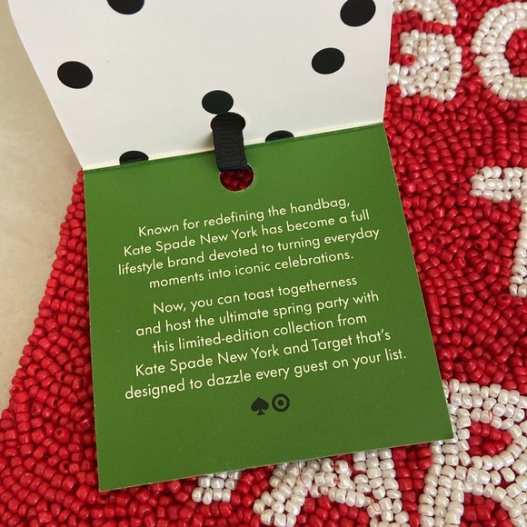 Kate Spade x Target Red Beaded Going to Target - Picture 2 of 4